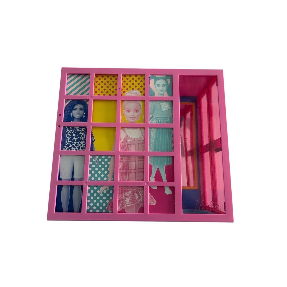 Vintage Pink Barbie Doll Accessory Trunk Case - Mattel Wardrobe Closet